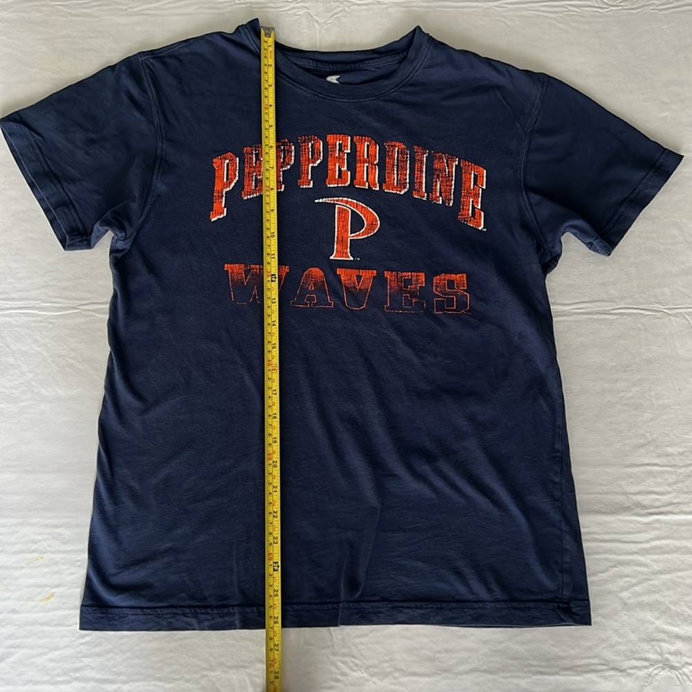 Colosseum Men’s Navy Orange PEPPERDINE WAVES Graphic Short Sleeve T-shirt Size M - Picture 4 of 6
